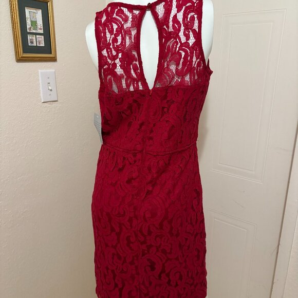 Nordstrom Marina Red lace dress - Picture 2 of 4